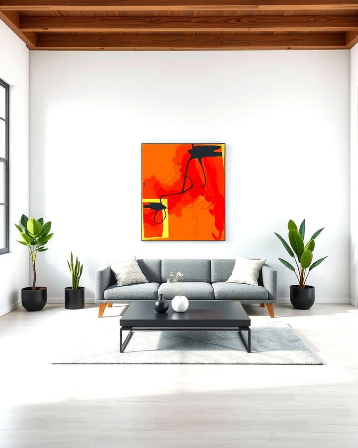 Orange Artwork as a Statement Piece - 25 Orange Room Ideas