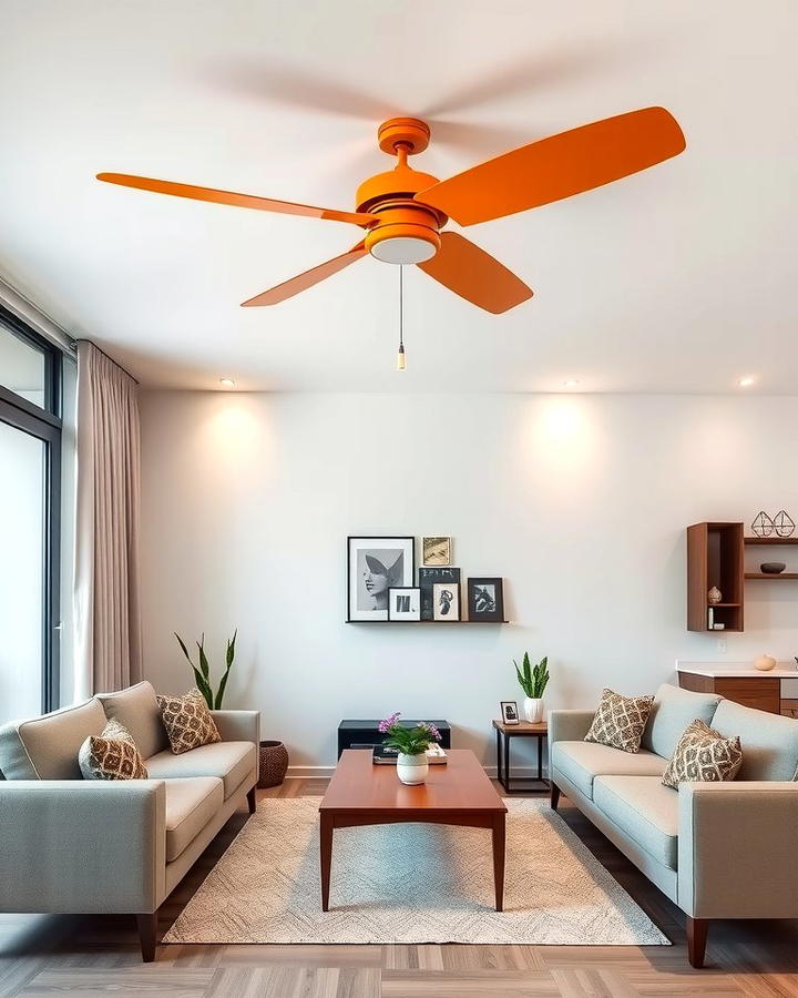 Orange Ceiling Fans - 25 Orange Room Ideas