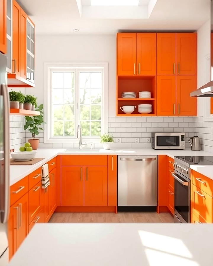 Orange Kitchen Cabinets - 25 Orange Room Ideas