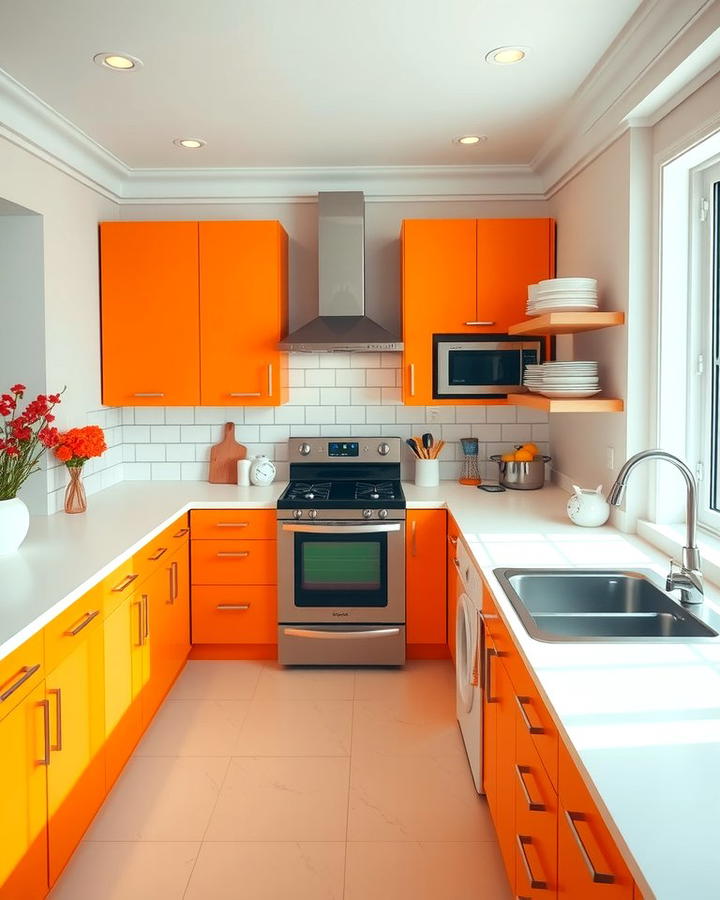 Orange and White Color Scheme - 25 Orange Room Ideas