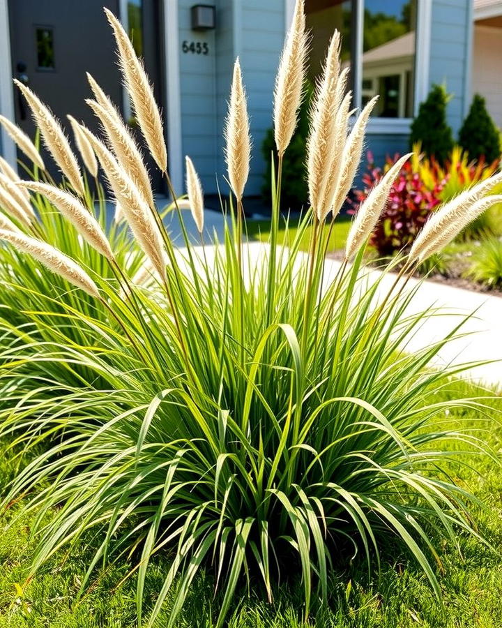 Ornamental Grass Clusters - 30 Small Front Yard Landscaping Ideas