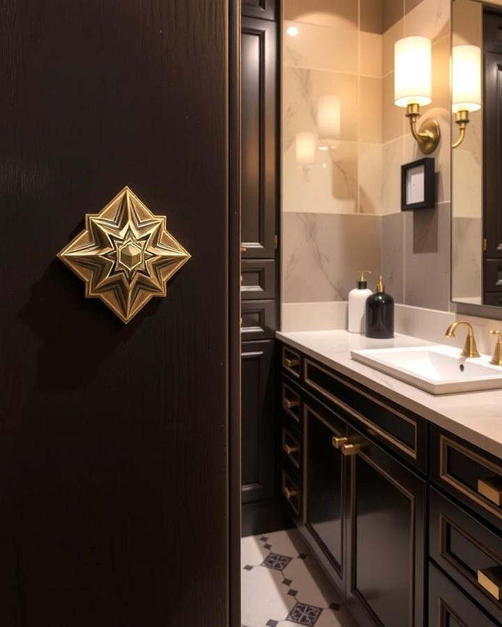 Ornate Cabinet Handles - 30 Art Deco Bathroom Ideas