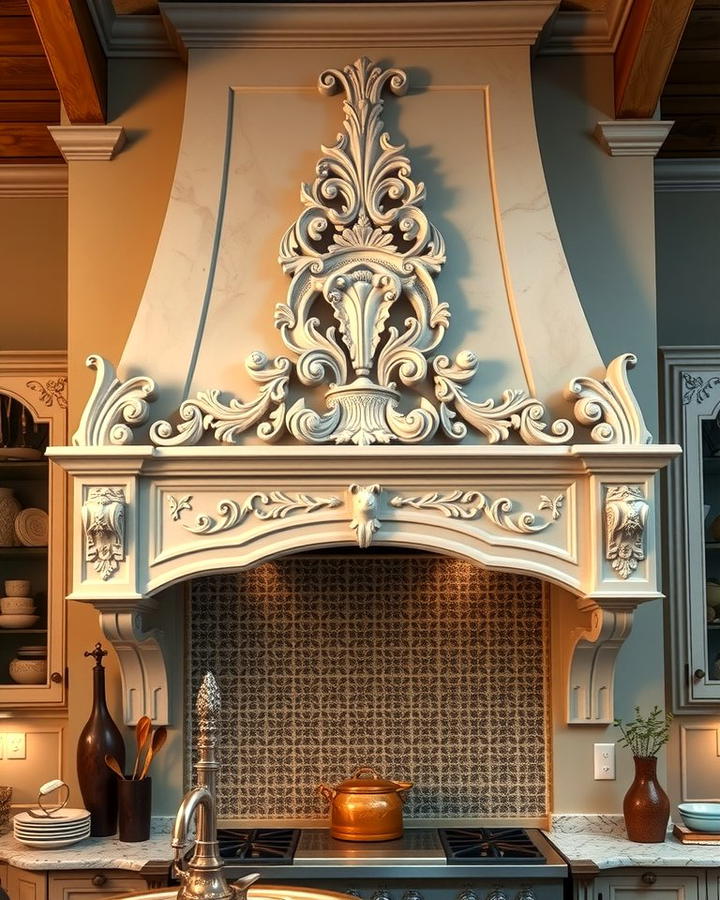 Ornate Carved Range Hoods - 25 Range Hood Ideas