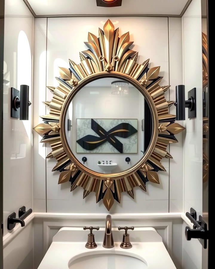 Ornate Mirror Designs - 30 Art Deco Bathroom Ideas