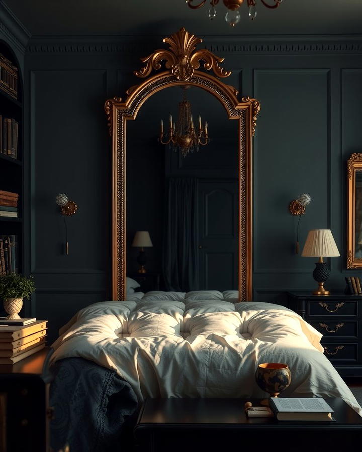 Ornate Mirrors - 30 dark academia bedroom ideas