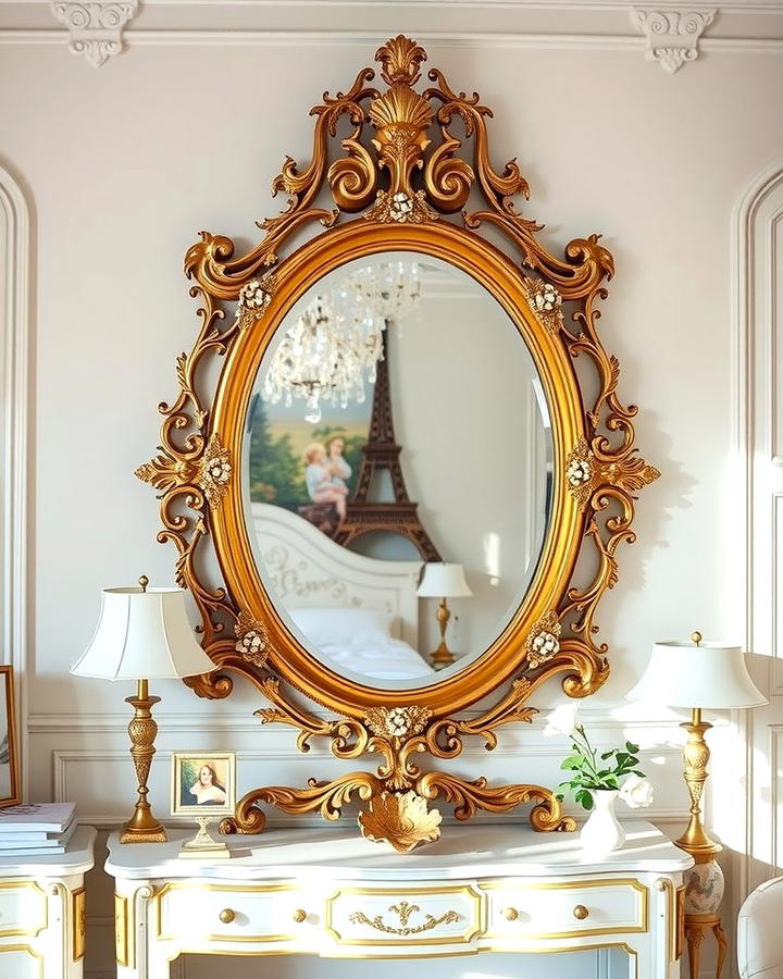 Ornate Mirrors - 25 Paris-themed Bedroom Ideas