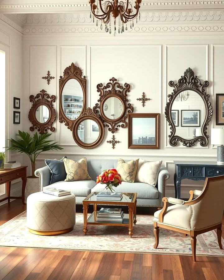 Ornate Wall Decor - 25 Shabby-chic Style Living Room Ideas