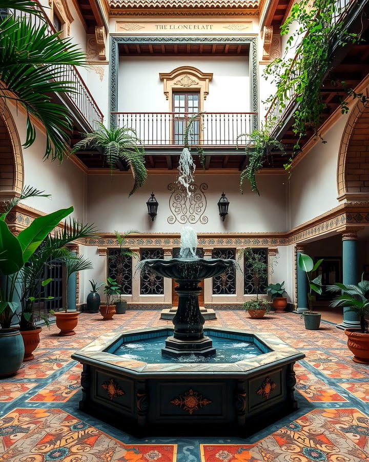 Ornate Water Features - 25 spanish courtyard ideas