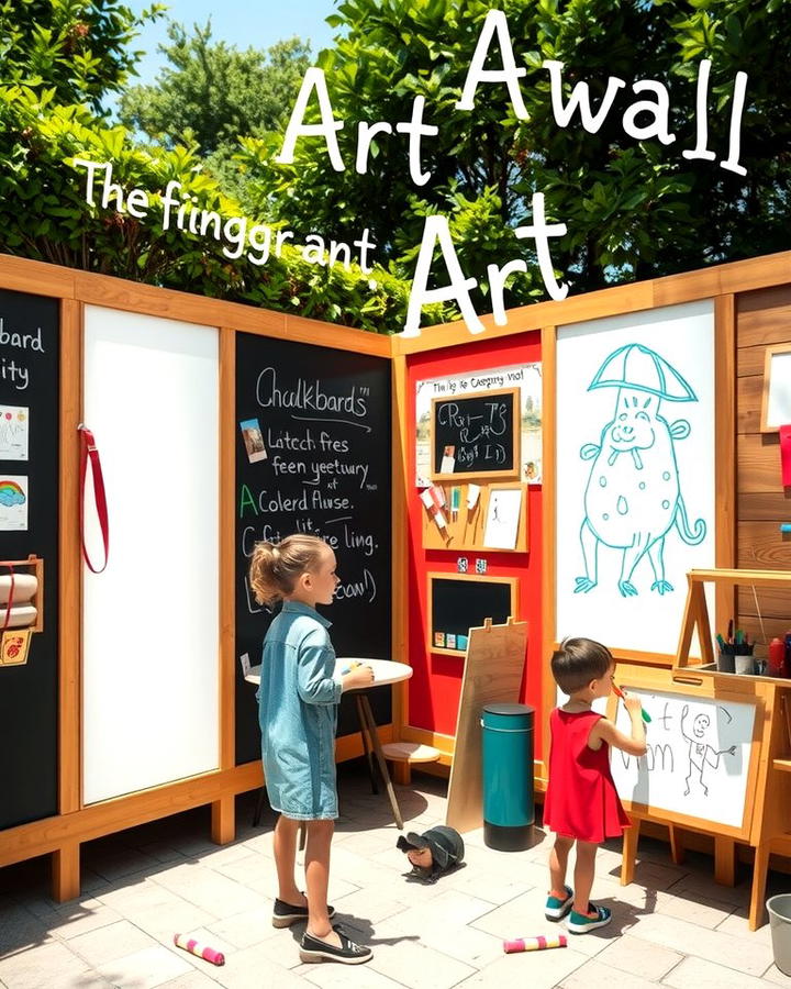 Outdoor Art Walls - 30 Eyfs Outdoor Area Ideas