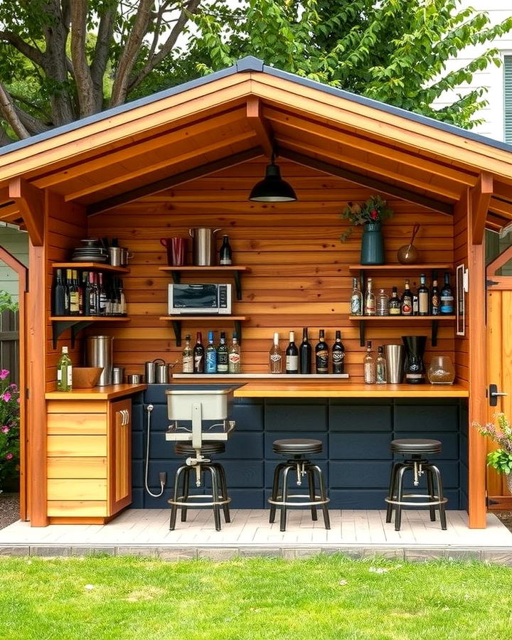 Outdoor Bar Shed - 25 wood shed ideas