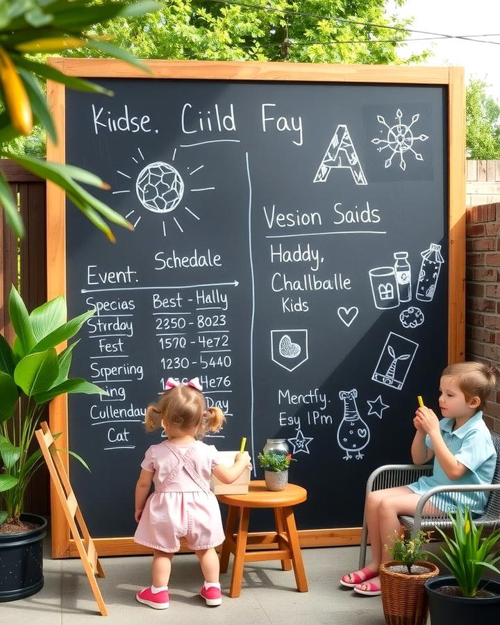 Outdoor Chalkboard Wall - 30 Chalkboard Ideas