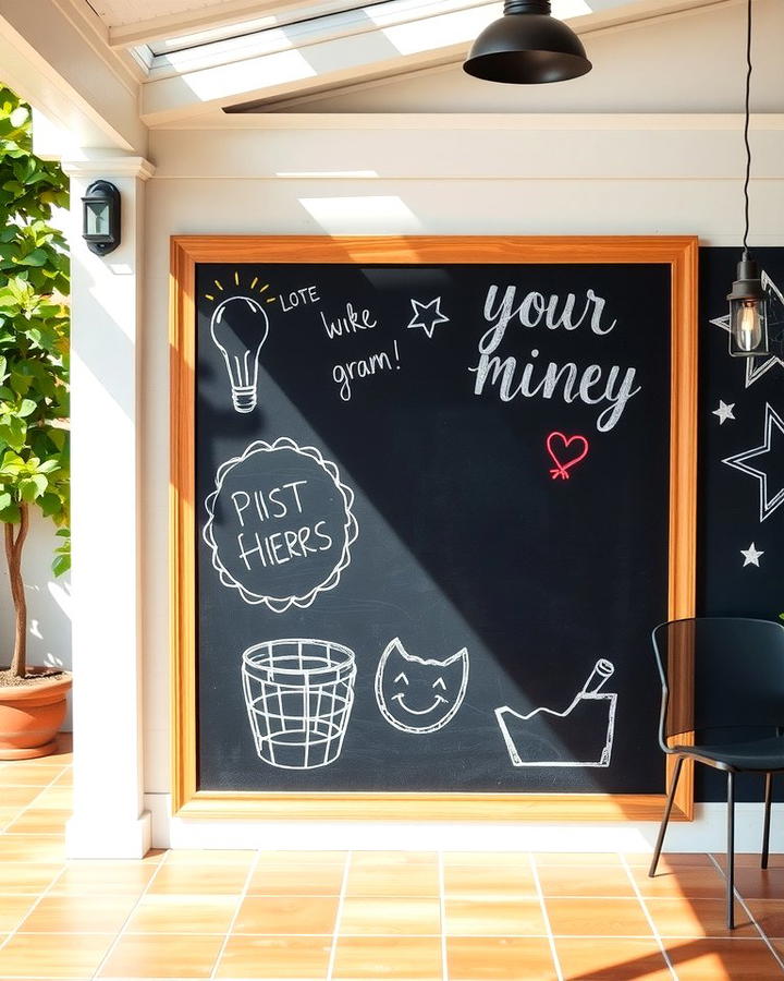 Outdoor Chalkboard Wall - 25 Patio Wall Ideas