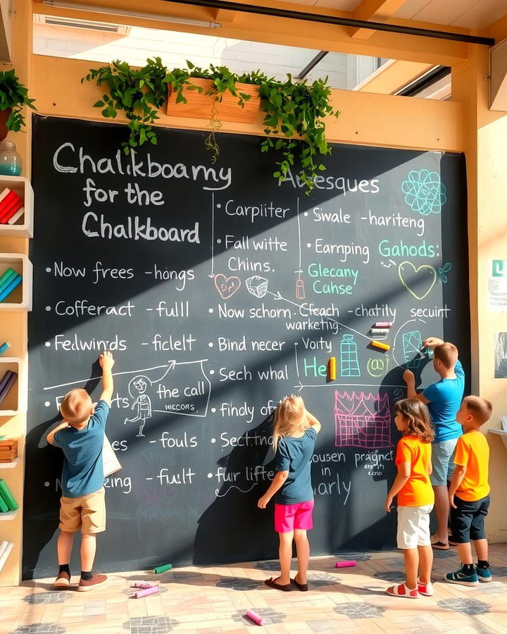 Outdoor Chalkboard Walls - 30 Eyfs Outdoor Area Ideas