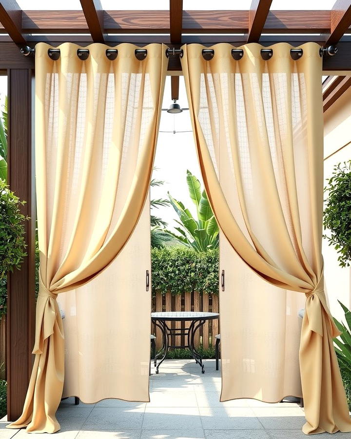 Outdoor Curtain Enclosure - 25 Small Backyard Patio Ideas