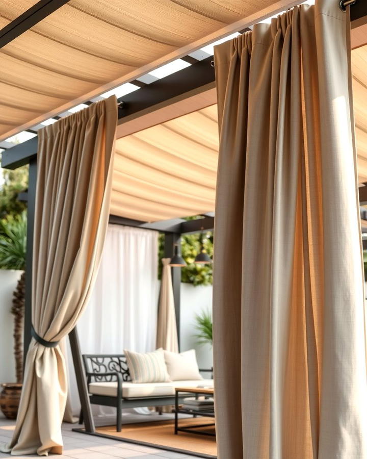 Outdoor Curtains - 25 Pergola Shade Ideas