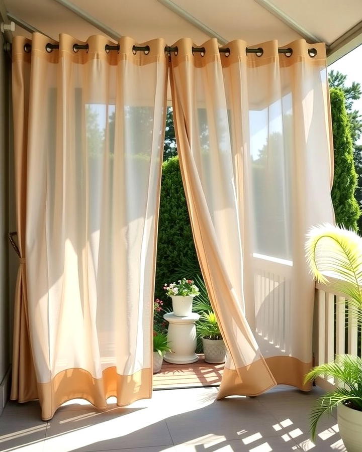 Outdoor Curtains for Elegance - 25 townhouse patio ideas