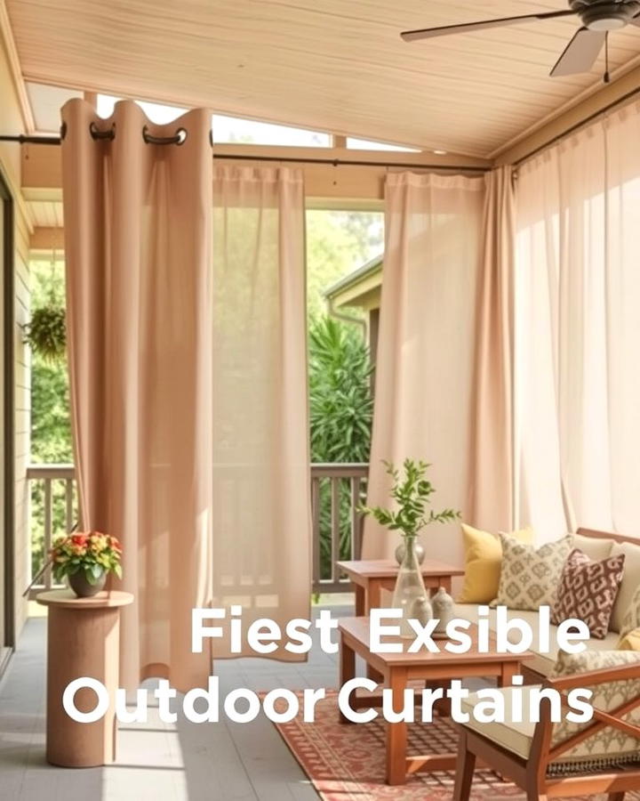 Outdoor Curtains for Flexible Privacy - 25 Privacy Patio Ideas