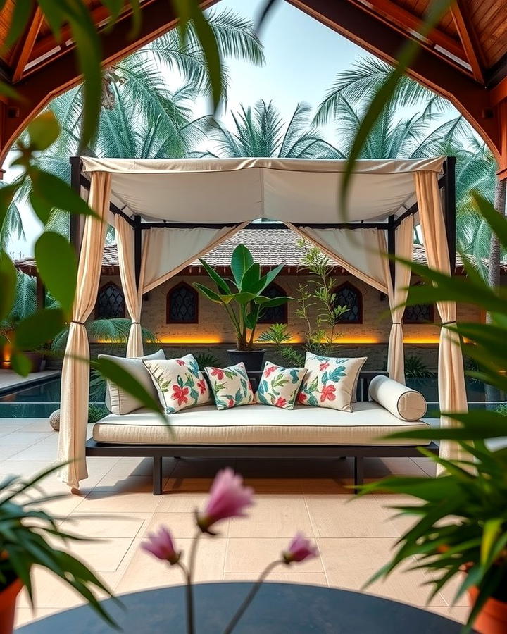 Outdoor Daybed for Lounging - 25 Tropical Patio Ideas