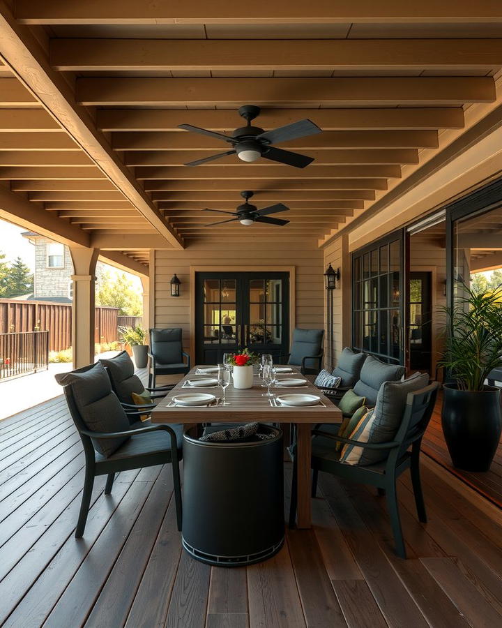 Outdoor Dining Space - 25 Under Deck Landscaping Ideas