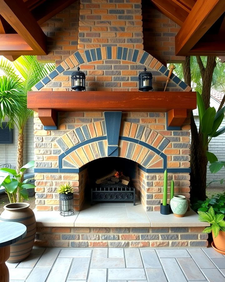 Outdoor Inspired Rustic Brick Fireplace - 25 Rustic Living Room With a Brick Fireplace Ideas