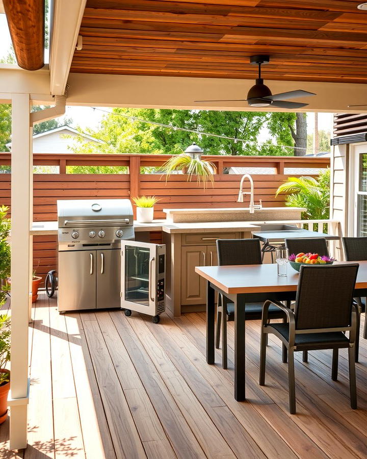 Outdoor Kitchen Deck - 30 Large Deck Ideas