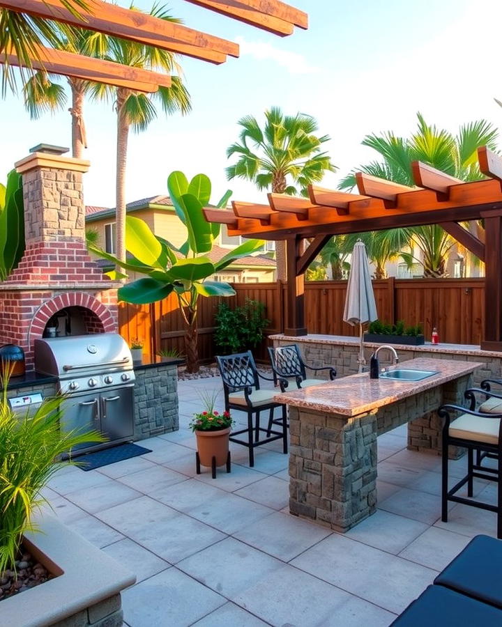 Outdoor Kitchen Oasis - 30 Florida Backyard Ideas