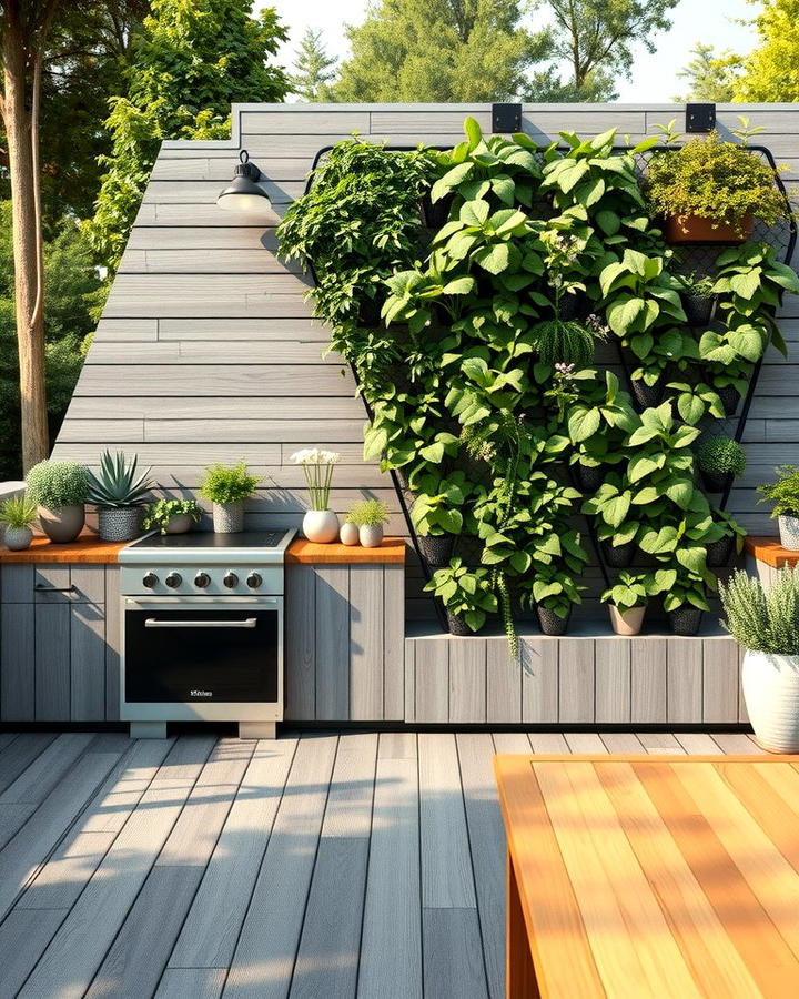 Outdoor Kitchen with Vertical Garden Integration - 25 Outdoor Kitchen on Deck