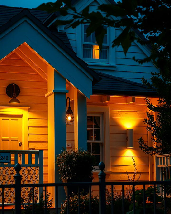 Outdoor Lighting for Evening Ambiance - 25 modern cottage house exterior ideas