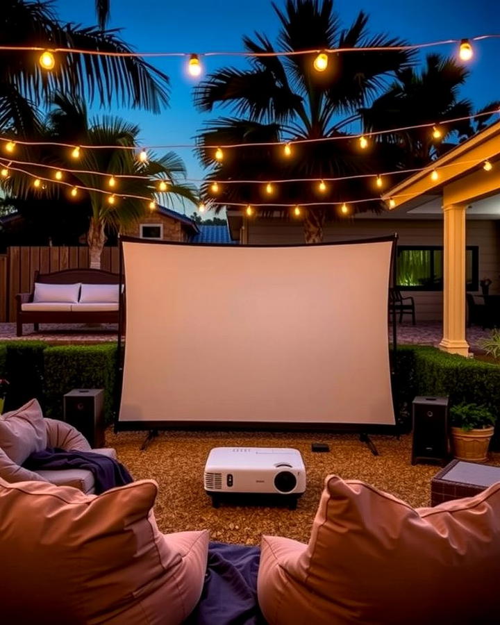 Outdoor Movie Theater - 30 Florida Backyard Ideas