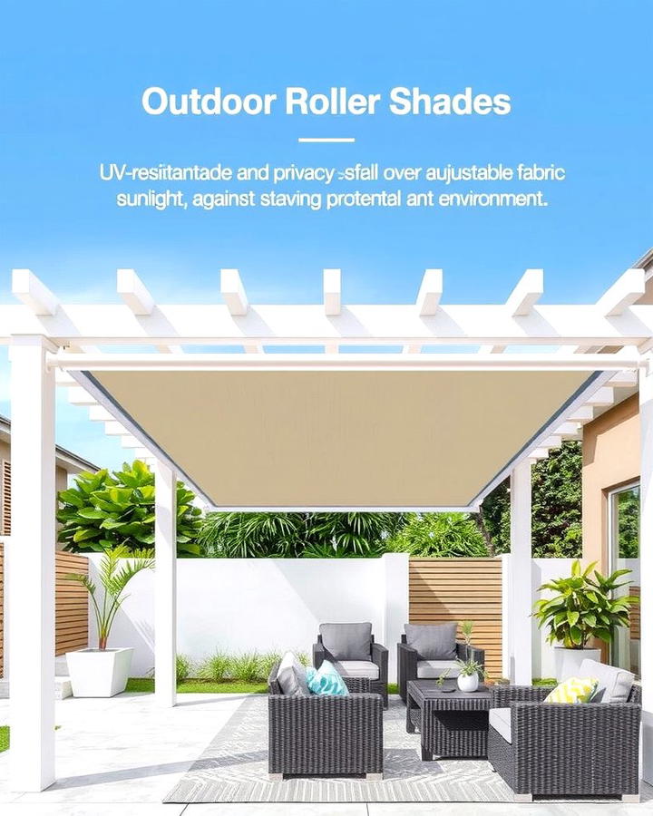 Outdoor Roller Shades - 25 Pergola Cover Ideas