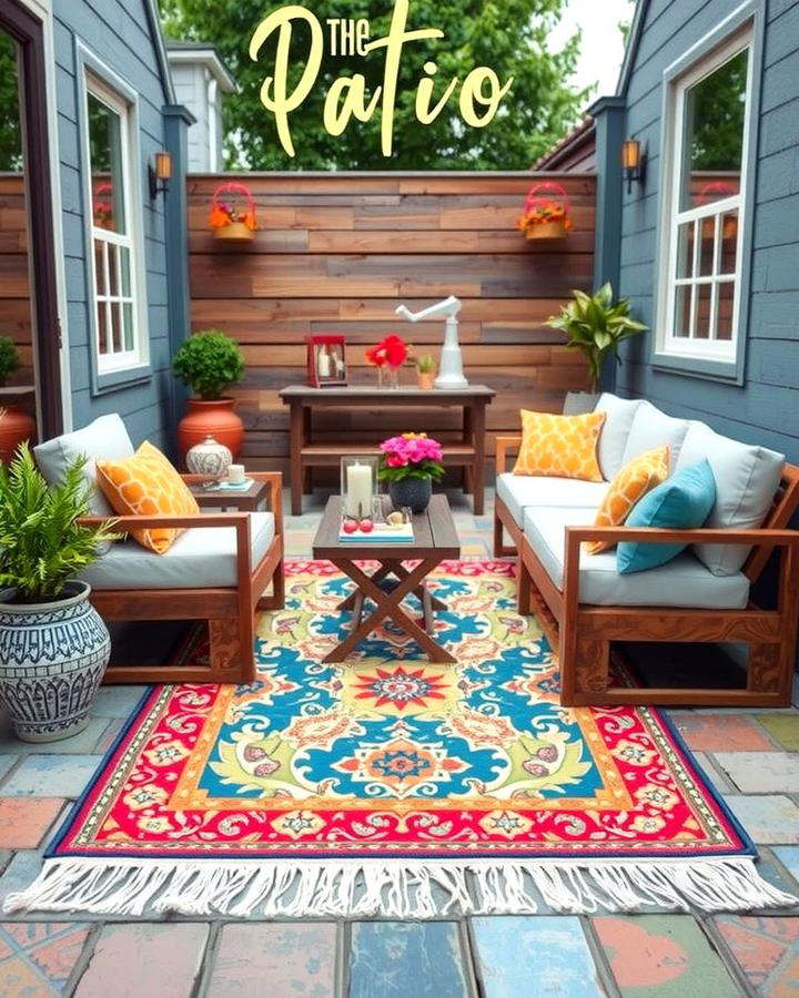 Outdoor Rug for Definition - 25 Small Backyard Patio Ideas