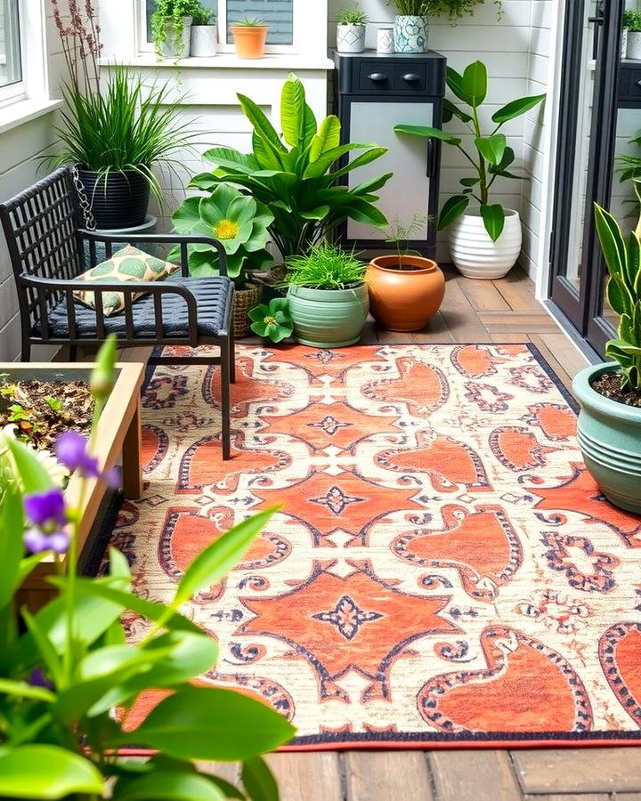 Outdoor Rugs for Defined Spaces - 25 Patio Small Garden Ideas