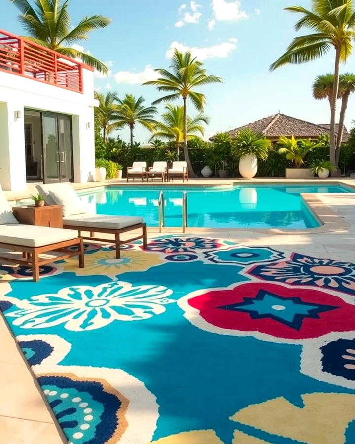 Outdoor Rugs for Poolside Comfort - 25 Pool Decor Ideas