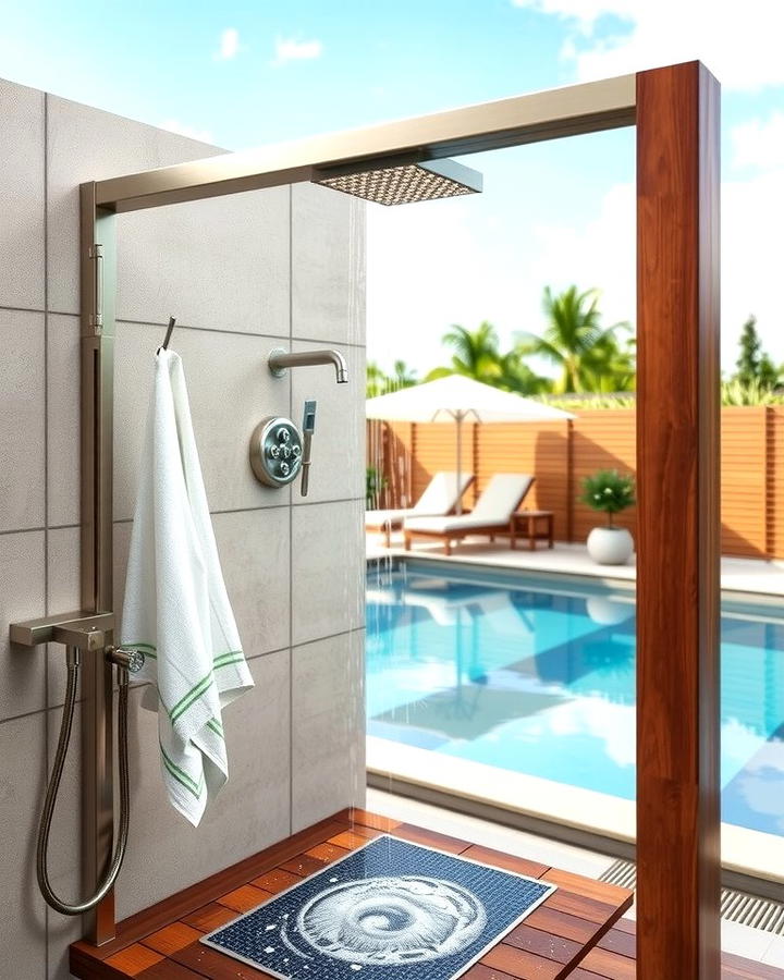 Outdoor Shower - 25 Pool Decor Ideas