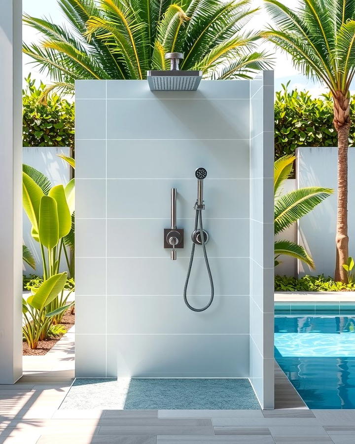 Outdoor Shower Addition - 25 Pool Bathroom Ideas