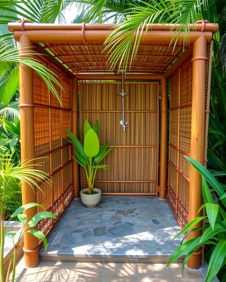 Outdoor Shower Oasis - 25 Tropical Garden Ideas