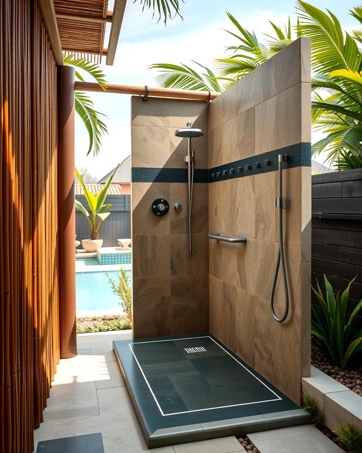 Outdoor Shower Oasis - 25 Pool Patio Ideas