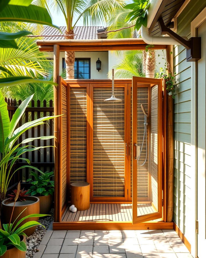 Outdoor Shower Space - 30 Florida Backyard Ideas