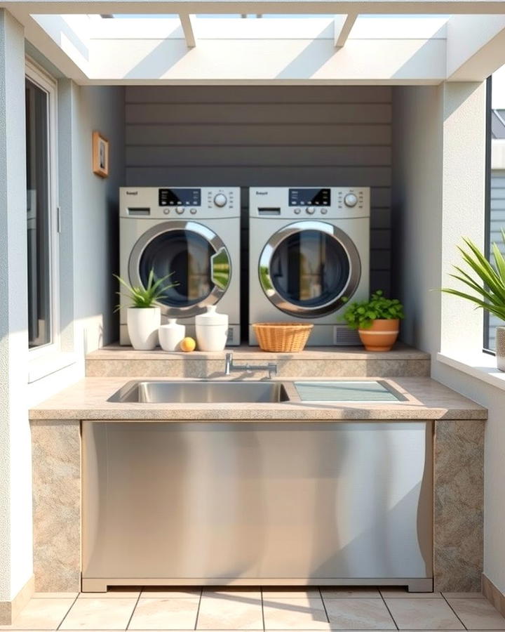 Outdoor Sink for Pre Treatment - 25 Outdoor Laundry Area Design Ideas