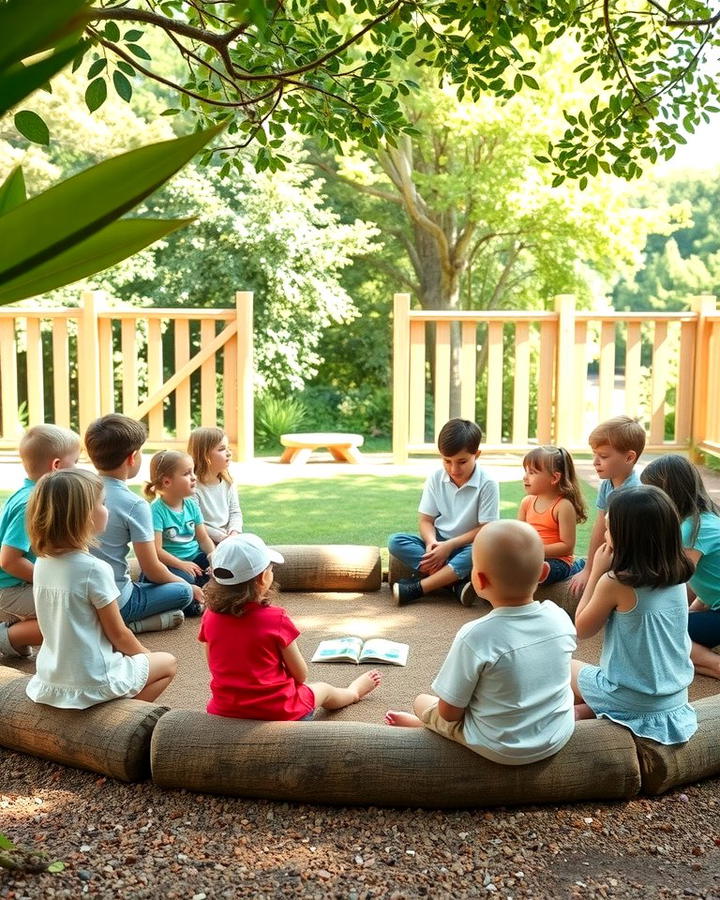 Outdoor Story Circle - 30 Eyfs Outdoor Area Ideas