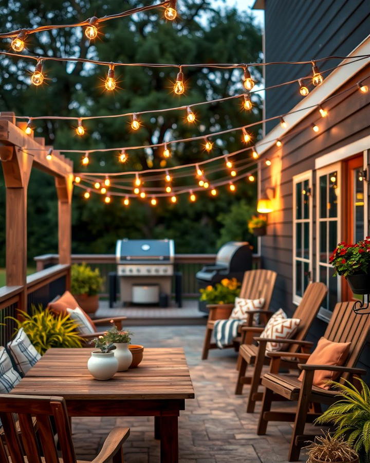 Outdoor String Lights - 30 Farmhouse Patio Ideas