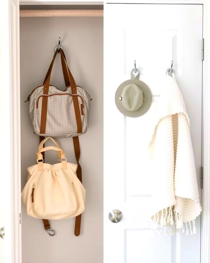 Over the Door Hooks for Extra Storage - 25 Nursery Closet Ideas