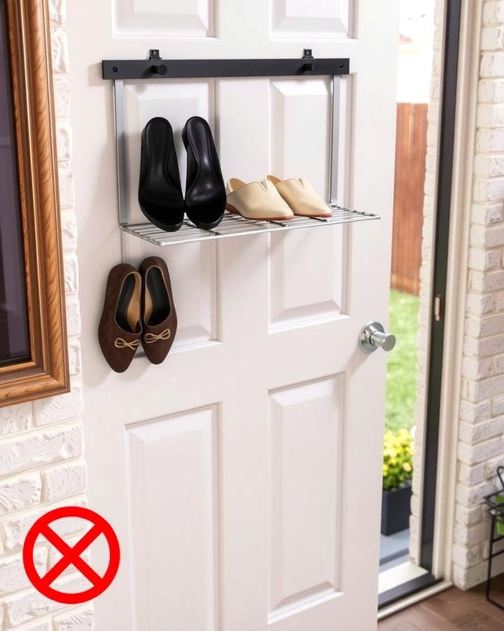 Over the Door Shoe Rack - 25 Outdoor Shoe Storage Ideas