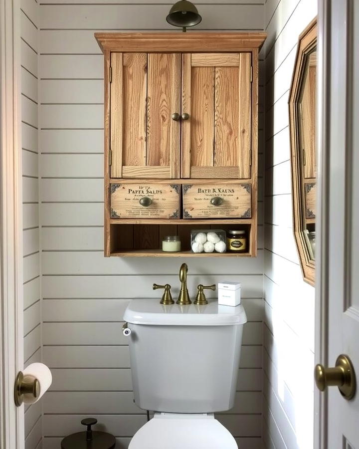 Over the Toilet Apothecary Cabinet - 25 Over Toilet Storage Ideas