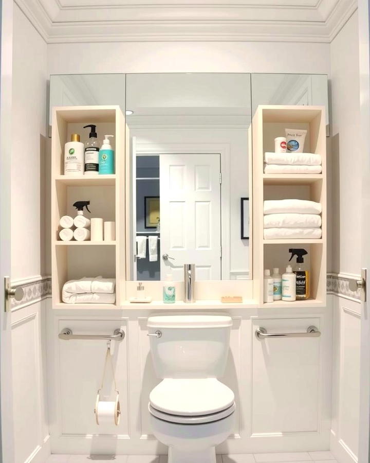 Over the Toilet Cubbies - 25 Over Toilet Storage Ideas