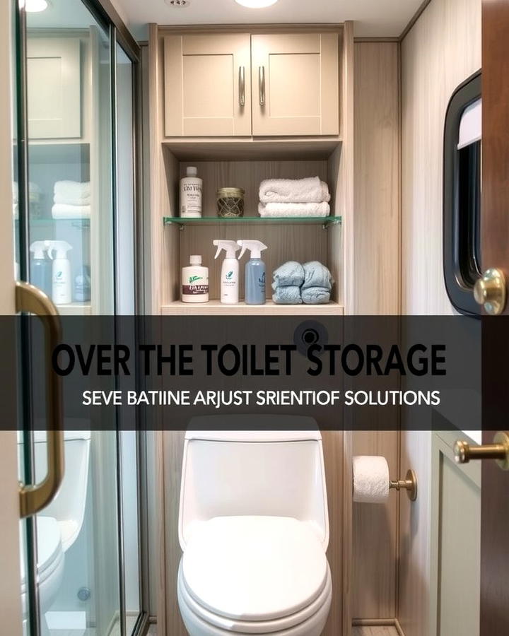 Over the Toilet Storage Solutions - 25 Small Rv Bathroom Ideas