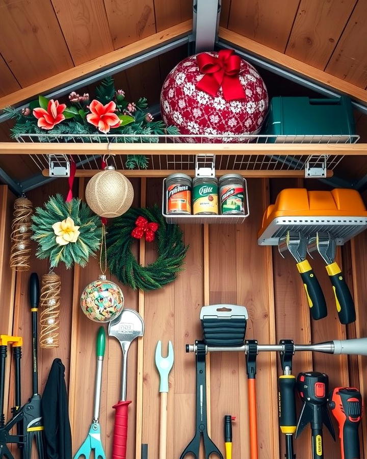 Overhead Storage Racks - 25 Shed Organization Ideas