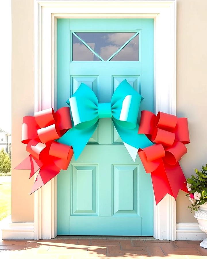 Oversized Bows - 25 Summer Front Door Decor Ideas