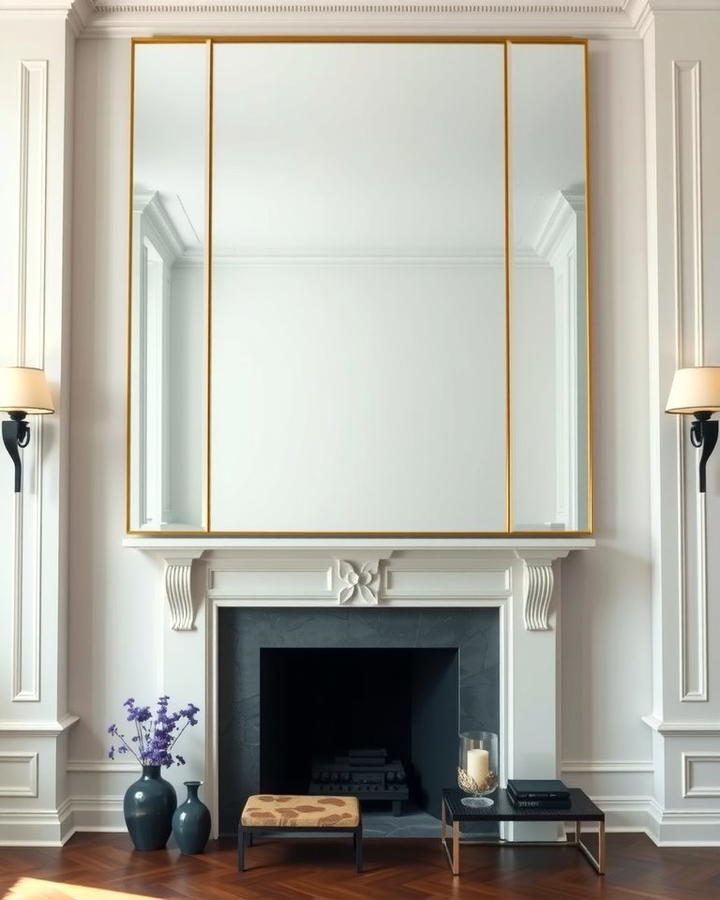 Oversized Mirror for Maximum Impact - 25 Mirror Over Fireplace Ideas