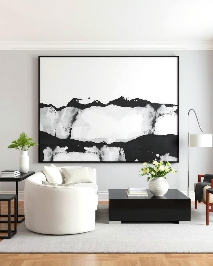 Oversized Wall Art - 25 Transitional Interior Design Ideas